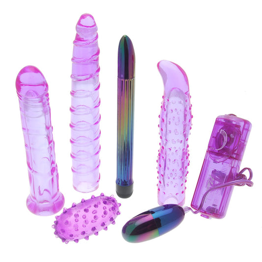 Purple Carnal Collection – stylish clear adult toy set for couples