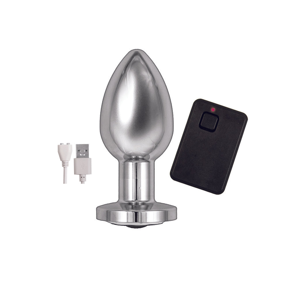 Ass Sation Remote Vibrating Butt Plug Silver – Explore Enhanced Intimacy | Discreet UK Shipping