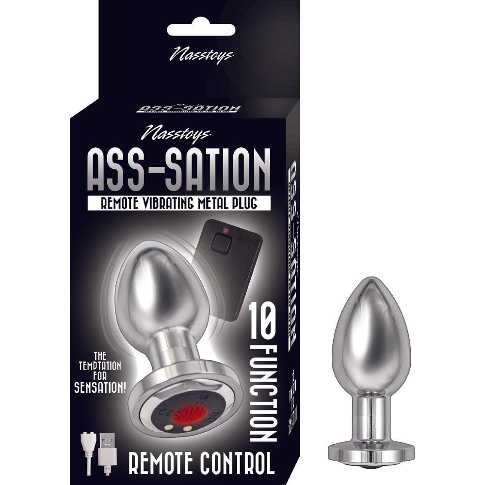 Ass Sation Remote Vibrating Butt Plug Silver – Explore Enhanced Intimacy | Discreet UK Shipping
