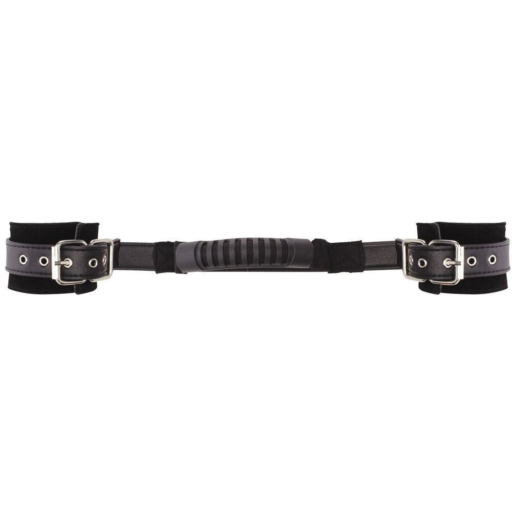 Ouch Adjustable Black Leather Handcuffs – product image for adult pleasure and intimacy