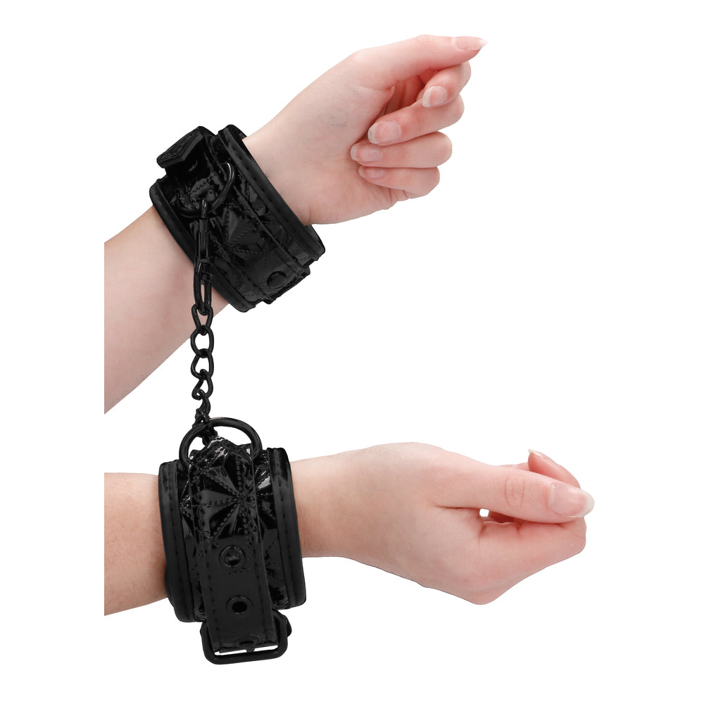 Ouch Luxury Black Hand Cuffs – Explore Enhanced Intimacy | Discreet UK Shipping