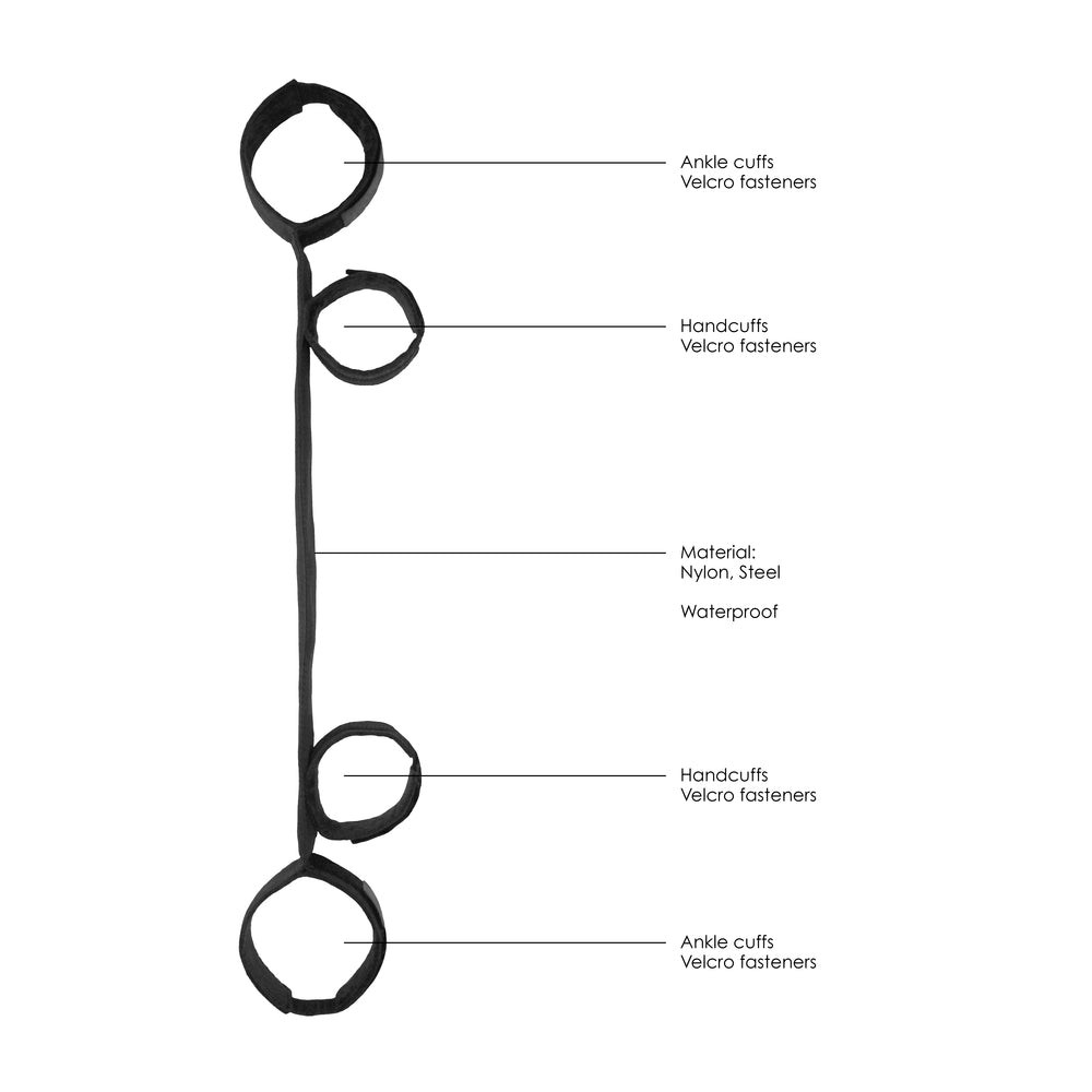 Ouch Spreader Bar With Hand And Ankle Cuffs – Explore Enhanced Intimacy | Discreet UK Shipping