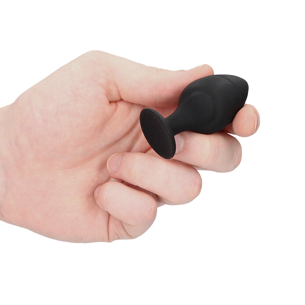 Ouch Silicone Swirled Butt Plug Set Black – Explore Enhanced Intimacy | Discreet UK Shipping