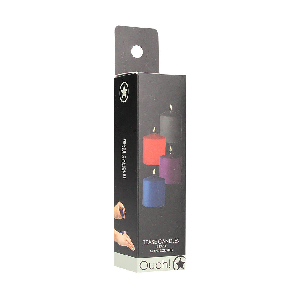 Ouch 4 Pack Of Mixed Scented Tease Candles – Explore Enhanced Intimacy | Discreet UK Shipping