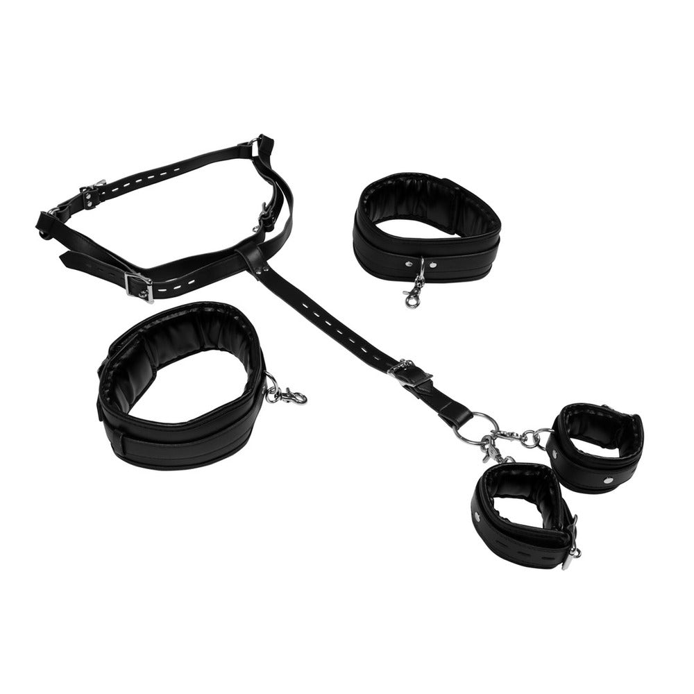 Body Harness with High and Hand Cuffs – Explore Enhanced Intimacy | Discreet UK Shipping