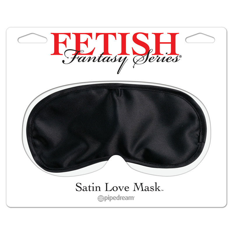 Fetish Fantasy Series Satin Love Mask Black – fetish hood with breathable, stretchable design