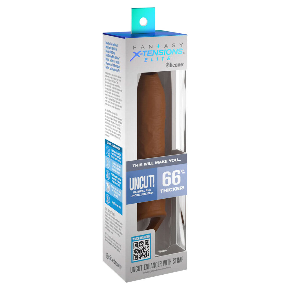 XTensions Elite 7 Inch Uncut Penis Enhancer With Strap – Explore Enhanced Intimacy | Discreet UK Shipping