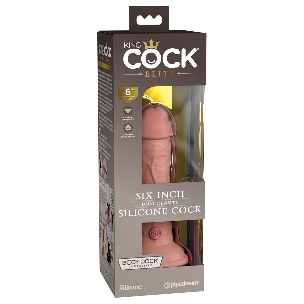 King Cock Elite 6 Inch Dual Density Dildo Caramel – Explore Enhanced Intimacy | Discreet UK Shipping