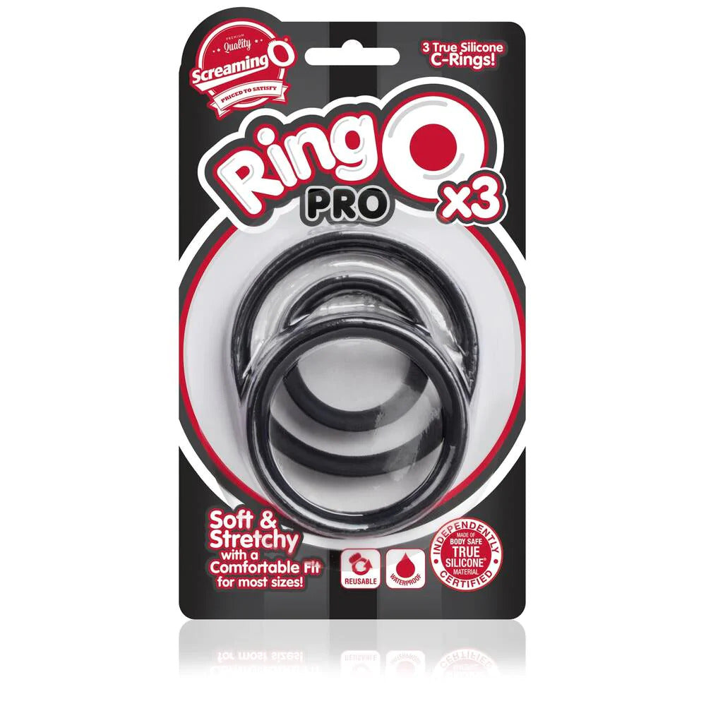 Screaming O RingO Pro X3 Cock Rings Black – Explore Enhanced Intimacy | Discreet UK Shipping