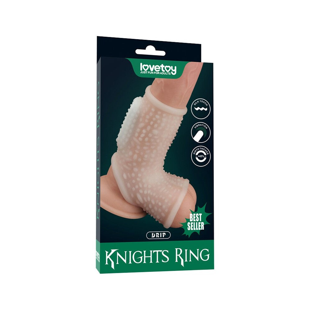 Lovetoy Drip Knights Ring Vibrating Penis Sleeve – Explore Enhanced Intimacy | Discreet UK Shipping