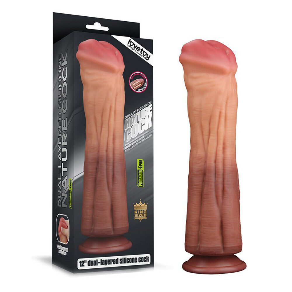 Lovetoy 12 Inch Dual Layered Silicone Horse Cock – product image for adult pleasure and intimacy