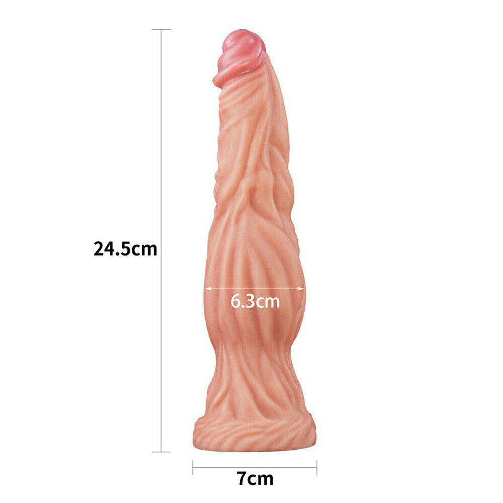 Lovetoy 9.5 Inch Dual Layered Silicone Cock Flesh Pink – Explore Enhanced Intimacy | Discreet UK Shipping