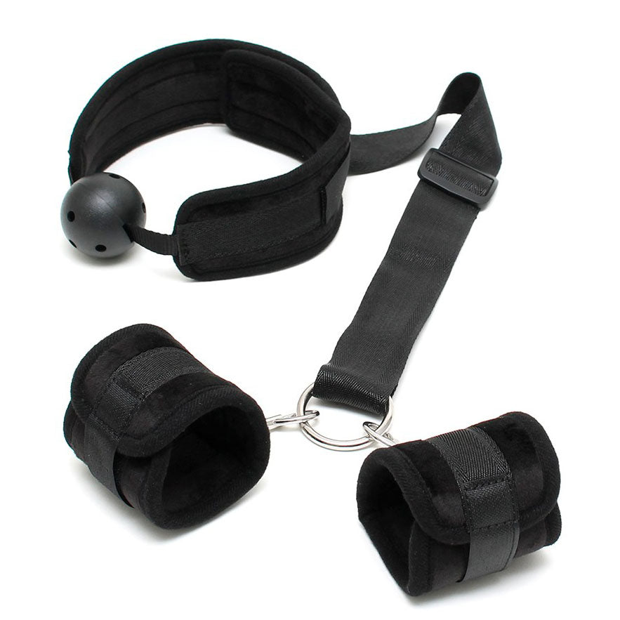 Breathable Mouth Gag With Cuffs – product image for adult pleasure and intimacy