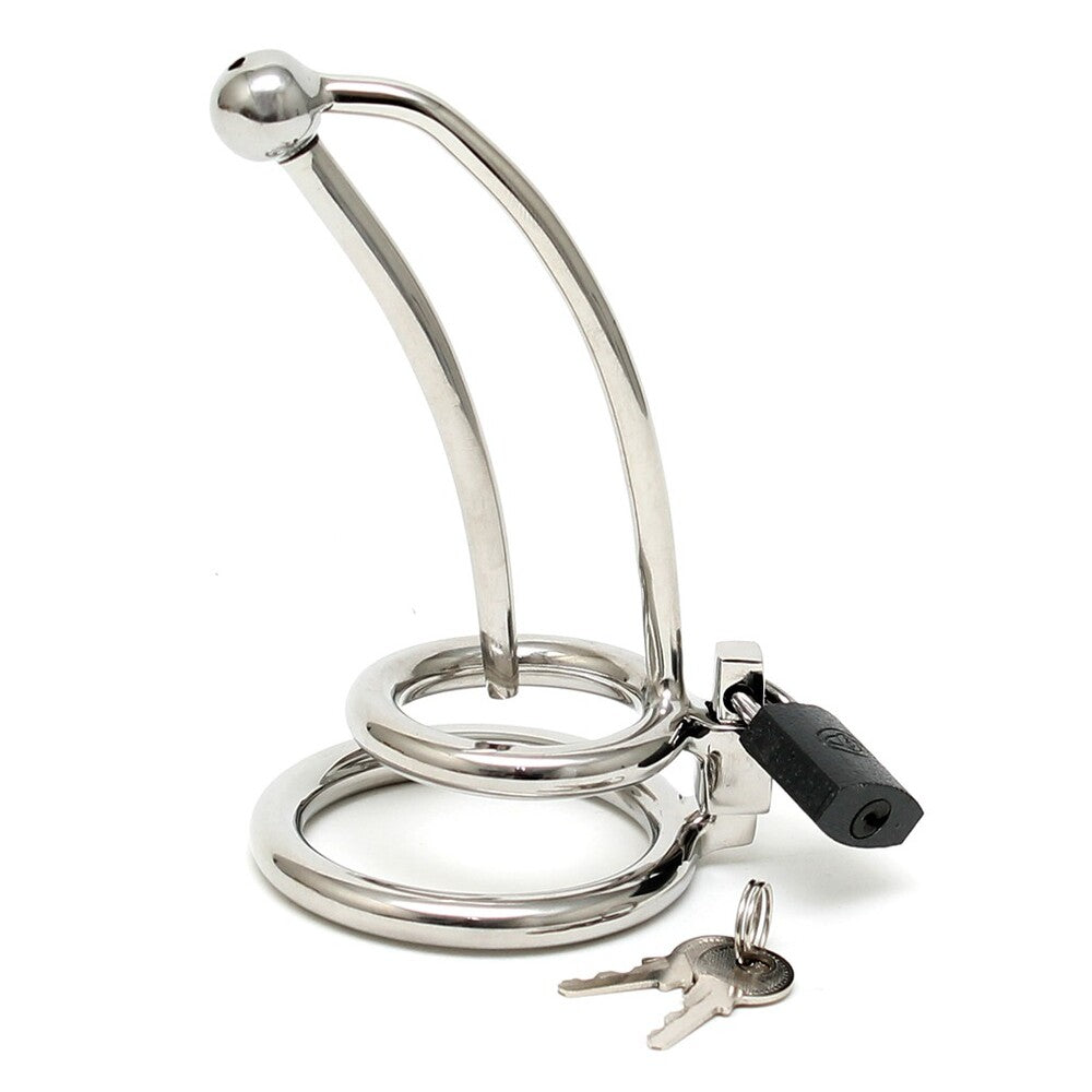 Chastity Penis Lock Curved With Urethral Tube – product image for adult pleasure and intimacy