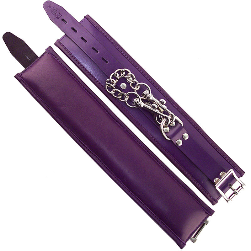 Rouge Garments Wrist Cuffs Padded Purple – product image for adult pleasure and intimacy