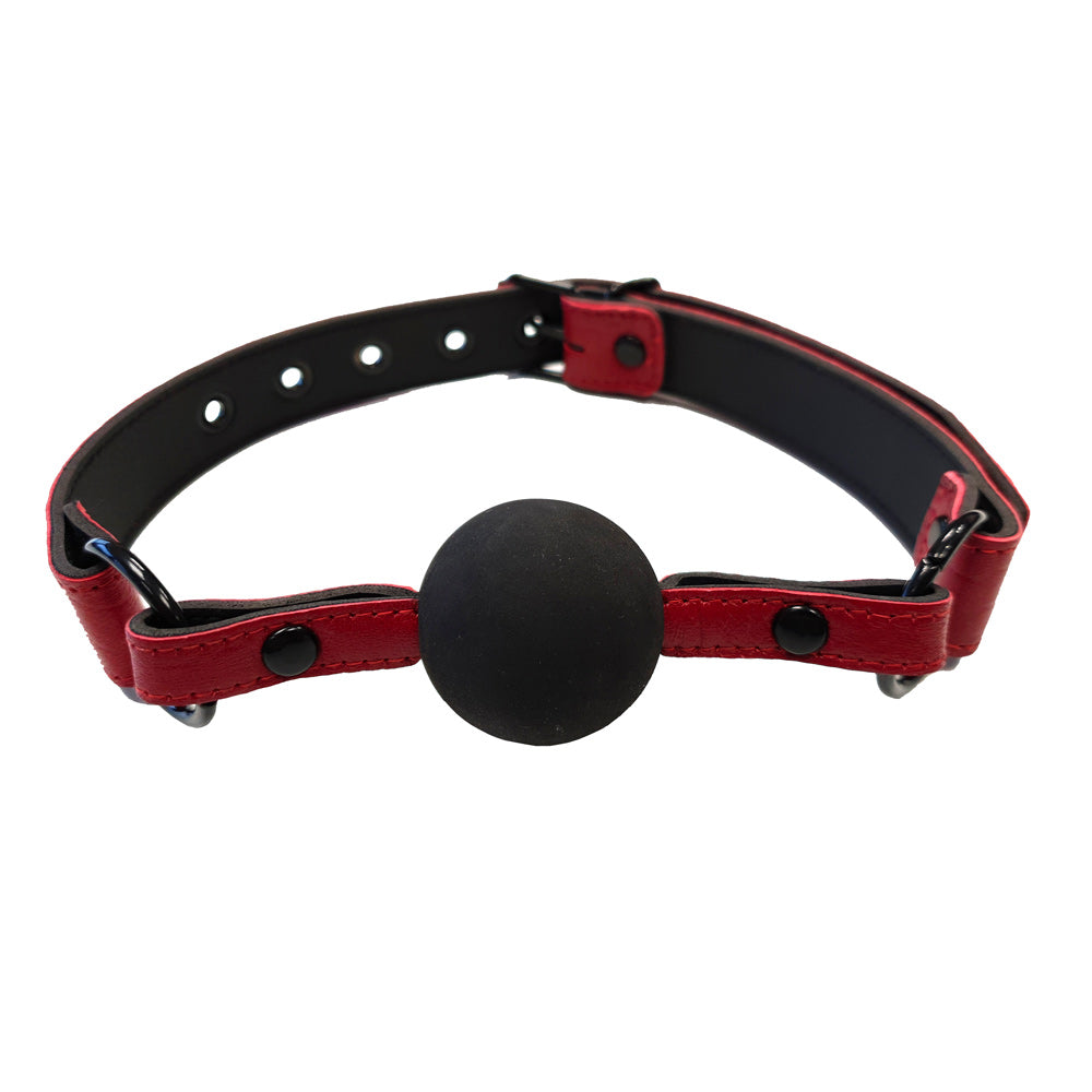 Rouge Garments Leather Croc Print Ball Gag – product image for adult pleasure and intimacy