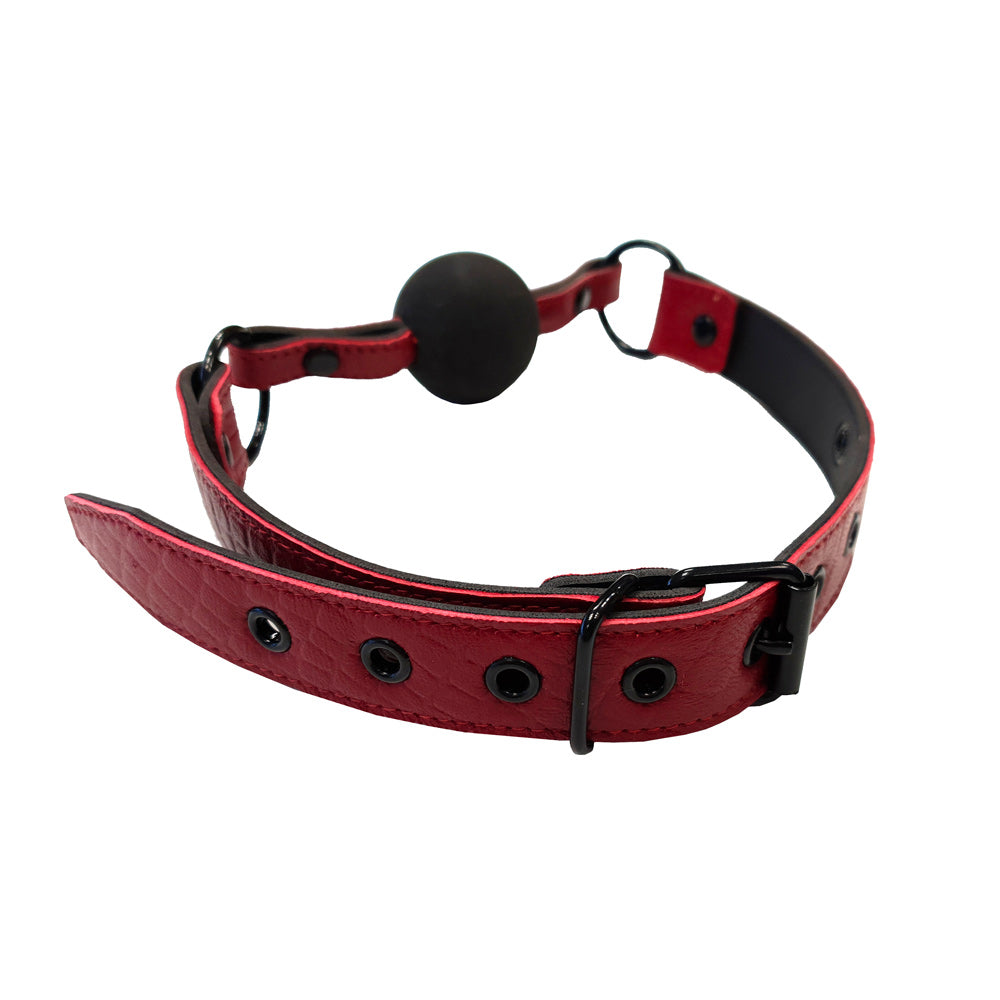 Rouge Garments Leather Croc Print Ball Gag – Explore Enhanced Intimacy | Discreet UK Shipping