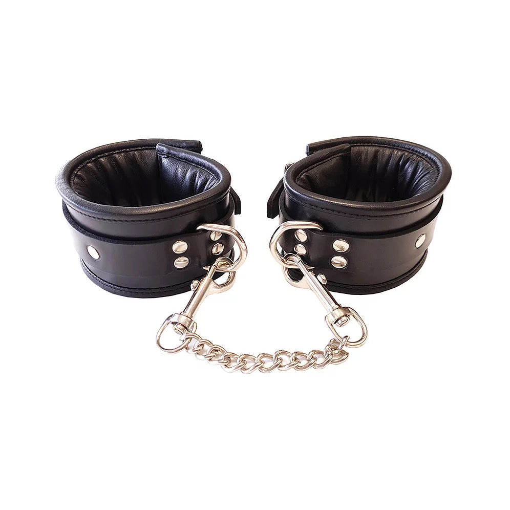 Rouge Garments Wrist Cuffs Padded Black – product image for adult pleasure and intimacy