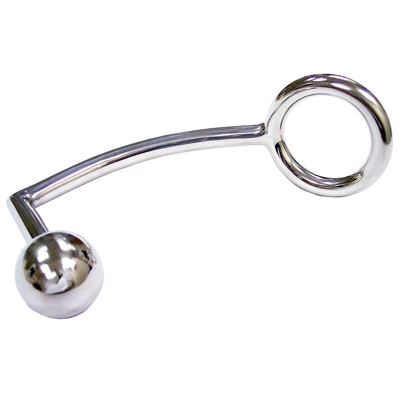 Rouge Stainless Steel Cock Ring With Anal Probe – Explore Enhanced Intimacy | Discreet UK Shipping