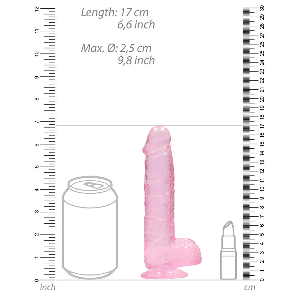 RealRock 6 Inch Pink Realistic Crystal Clear Dildo – Explore Enhanced Intimacy | Discreet UK Shipping