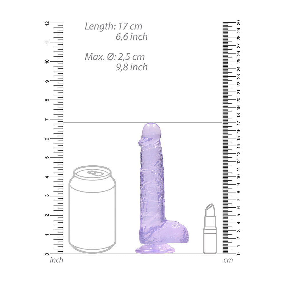 RealRock 6 Inch Purple Realistic Crystal Clear Dildo – Explore Enhanced Intimacy | Discreet UK Shipping