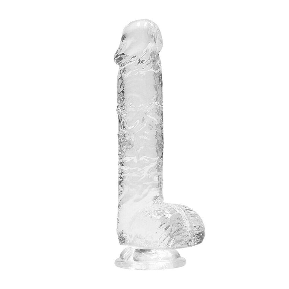 RealRock 6 Inch Transparent Realistic Crystal Clear Dildo – product image for adult pleasure and intimacy