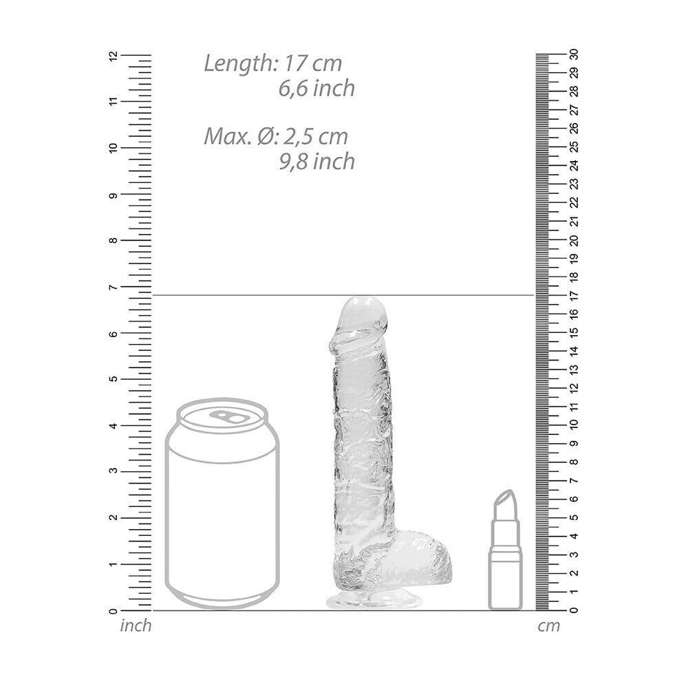 RealRock 6 Inch Transparent Realistic Crystal Clear Dildo – Explore Enhanced Intimacy | Discreet UK Shipping