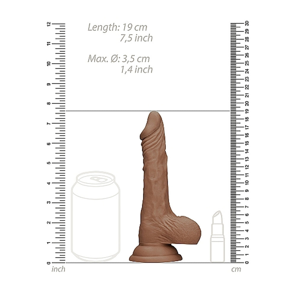 RealRock 7 Inch Dong With Testicles Flesh Tan – Explore Enhanced Intimacy | Discreet UK Shipping
