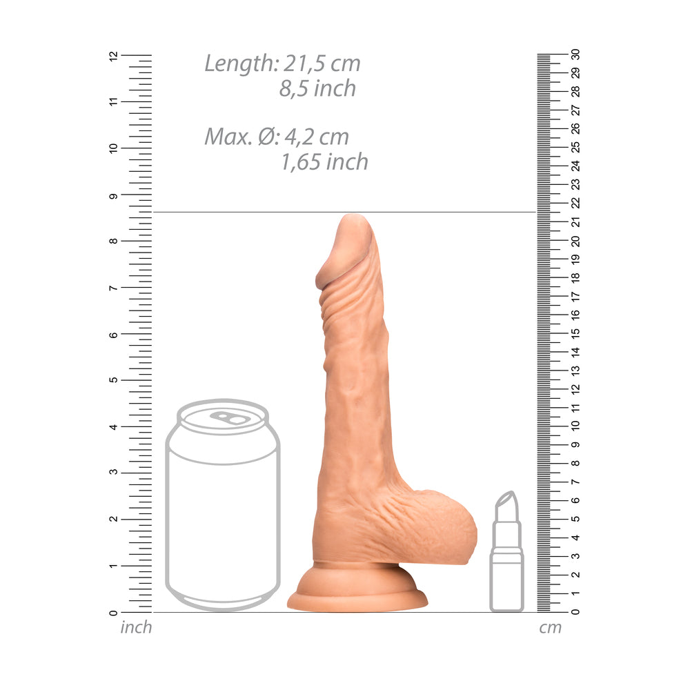 RealRock 8 Inch Dong With Testicles Flesh Pink – Explore Enhanced Intimacy | Discreet UK Shipping