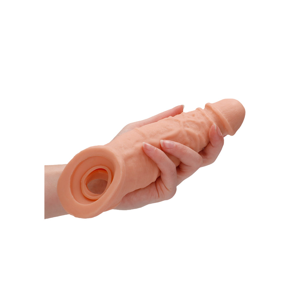 RealRock 9 Inch Penis Sleeve Flesh Pink – Explore Enhanced Intimacy | Discreet UK Shipping