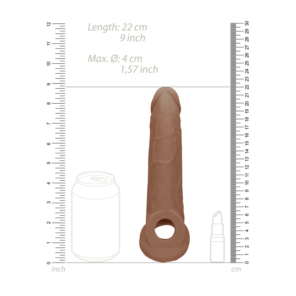 RealRock 9 Inch Penis Sleeve Flesh Tan – Explore Enhanced Intimacy | Discreet UK Shipping