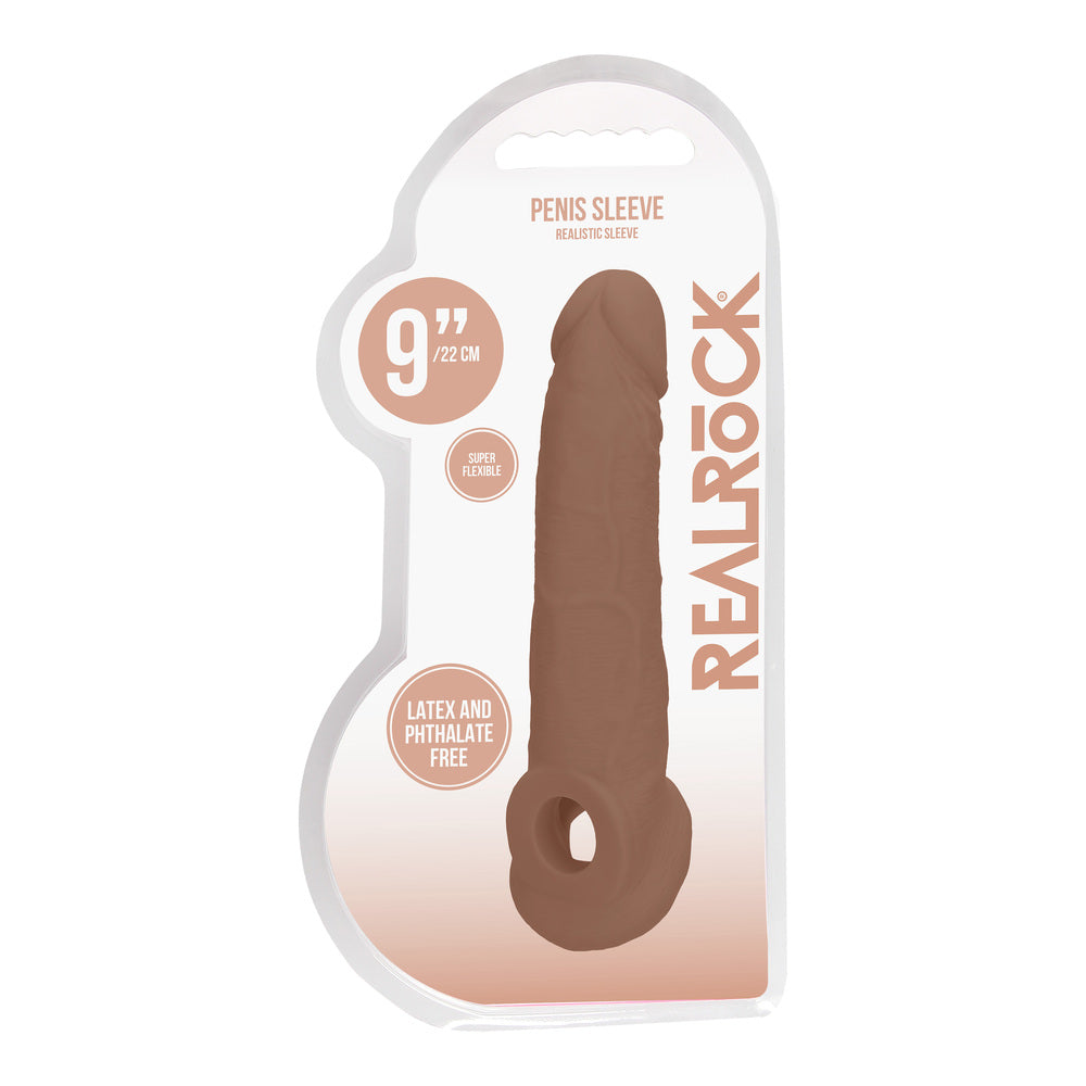RealRock 9 Inch Penis Sleeve Flesh Tan – Explore Enhanced Intimacy | Discreet UK Shipping