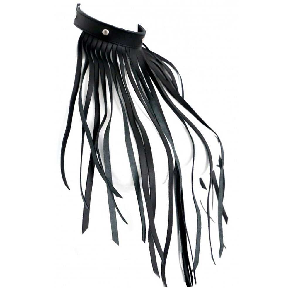 Leather Fringe Necklace Collar – Explore Enhanced Intimacy | Discreet UK Shipping