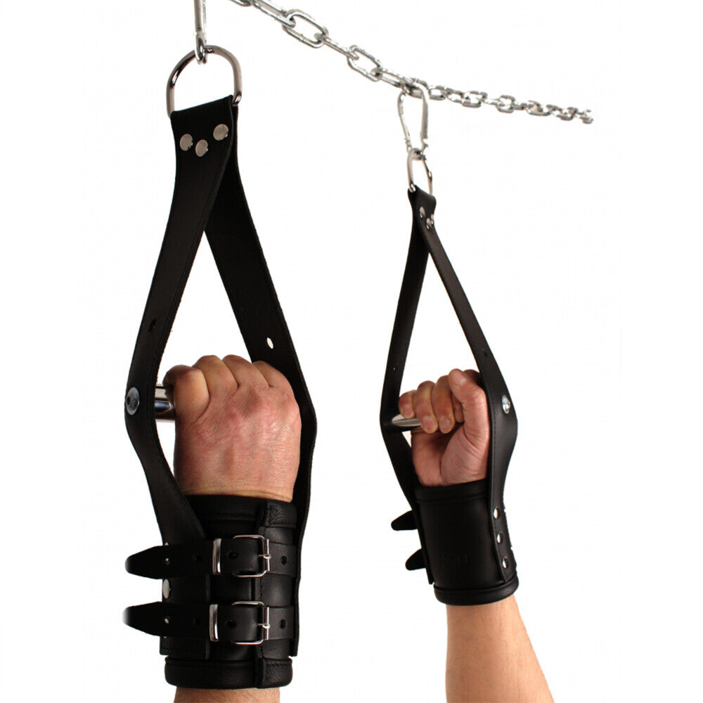 Deluxe Leather Suspension Handcuffs – product image for adult pleasure and intimacy