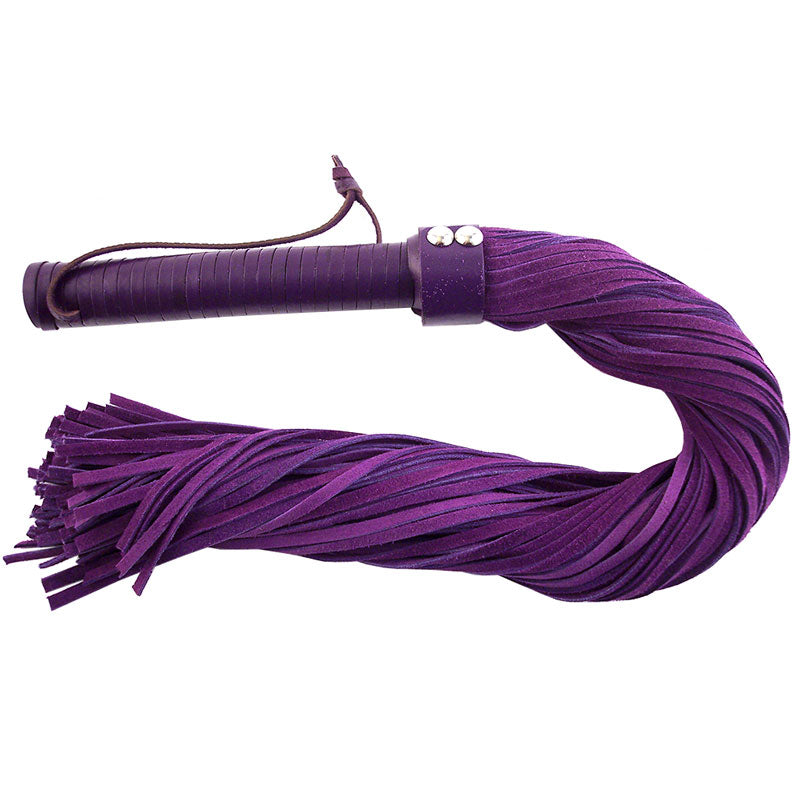 Rouge Garments Purple Suede Flogger – product image for adult pleasure and intimacy