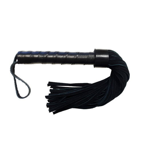 Rouge Leather Handle Suede Flogger – product image for adult pleasure and intimacy
