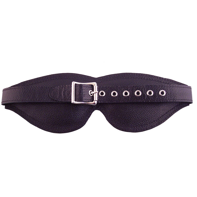 Rouge Garments Large Black Padded Blindfold – Explore Enhanced Intimacy | Discreet UK Shipping