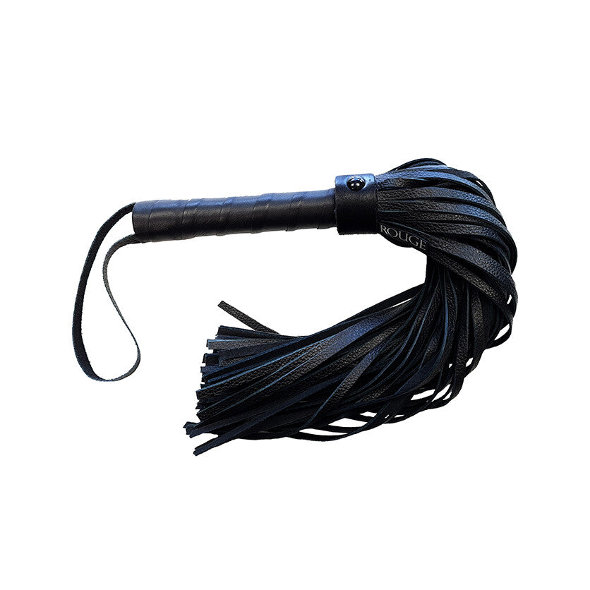 Rouge Garments Plain Black Flogger – product image for adult pleasure and intimacy