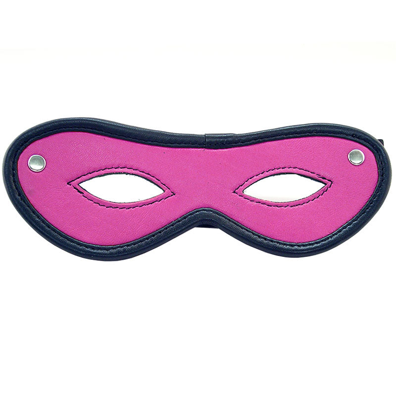 Rouge Garments Open Eye Mask Pink – fetish hood with breathable, stretchable design