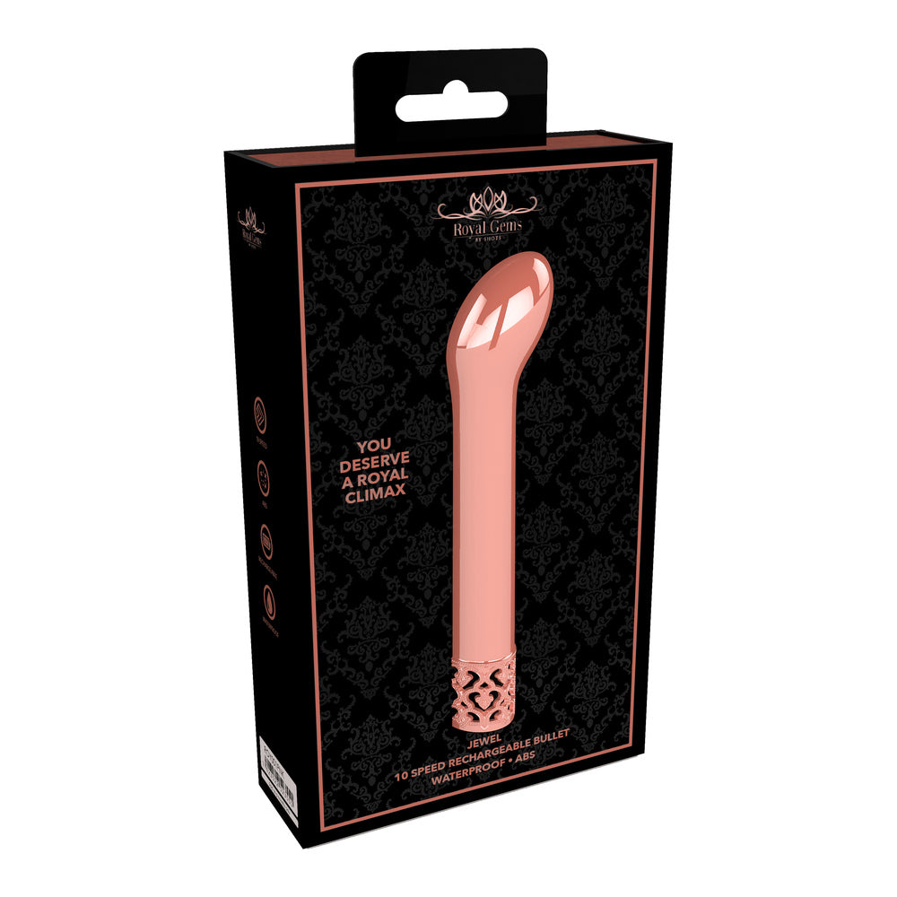 Royal Gems Jewel Rechargeable G Spot Bullet Rose Gold – Explore Enhanced Intimacy | Discreet UK Shipping