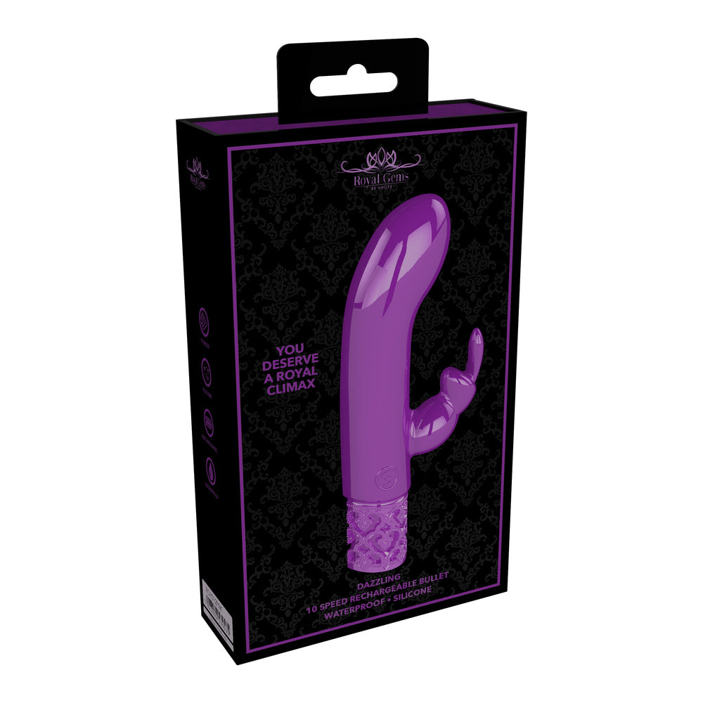 Royal Gems Dazzling Rechargeable Rabbit Bullet Purple – Explore Enhanced Intimacy | Discreet UK Shipping
