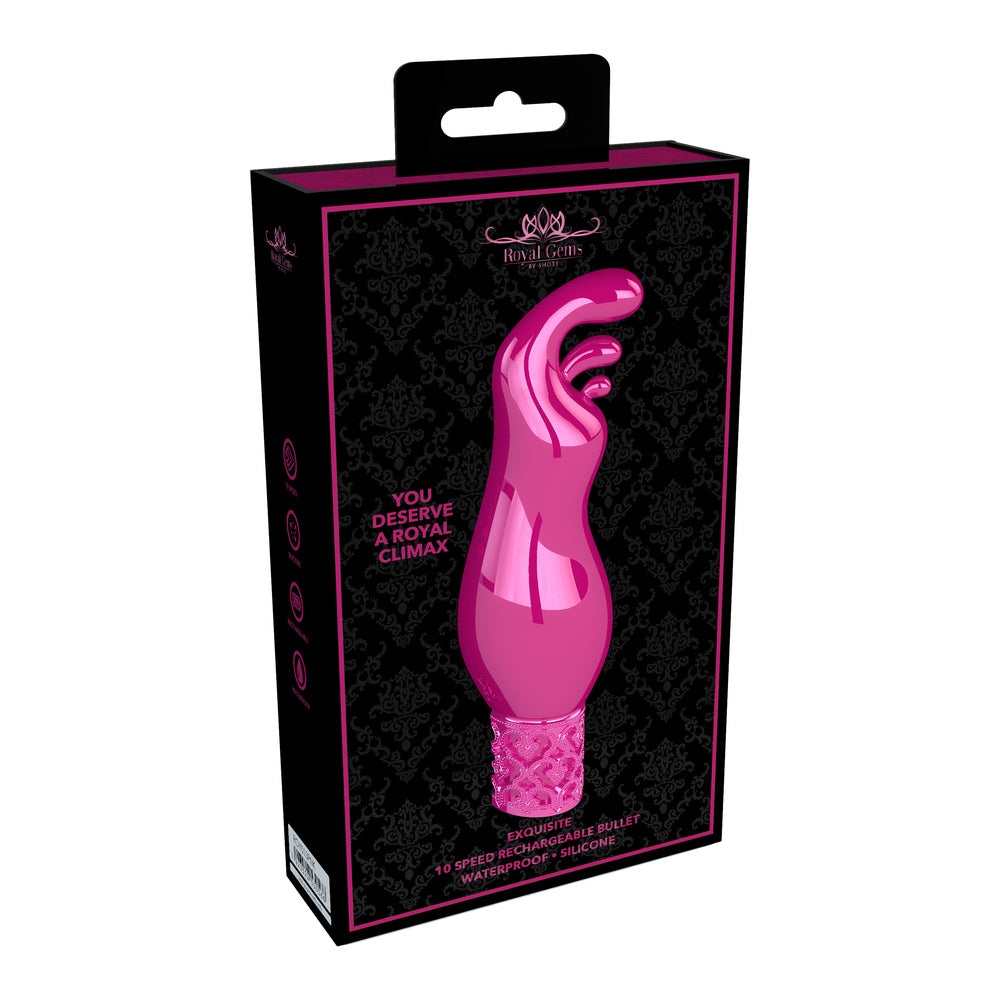 Royal Gems Exquisite Rechargeable Silicone Bullet Pink – Explore Enhanced Intimacy | Discreet UK Shipping