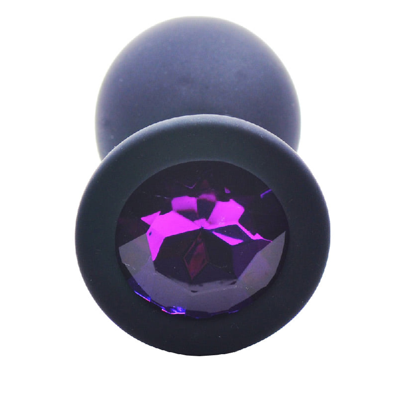 Small Black Jewelled Silicone Butt Plug – Explore Enhanced Intimacy | Discreet UK Shipping