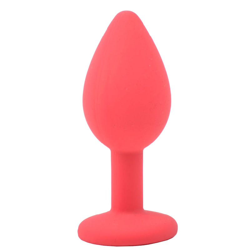 Small Red Jewelled Silicone Butt Plug – Explore Enhanced Intimacy | Discreet UK Shipping