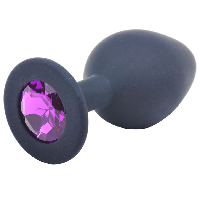 Medium Black Jewelled Silicone Butt Plug – product image for adult pleasure and intimacy