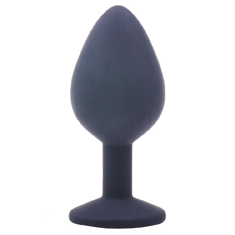 Medium Black Jewelled Silicone Butt Plug – Explore Enhanced Intimacy | Discreet UK Shipping