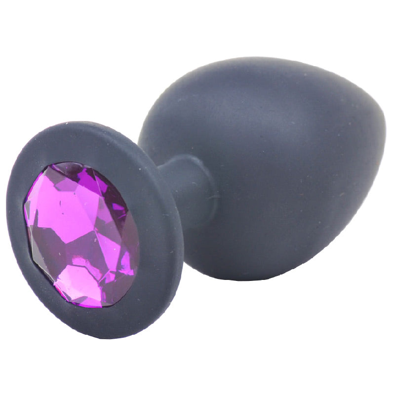 Large Black Jewelled Silicone Butt Plug – product image for adult pleasure and intimacy