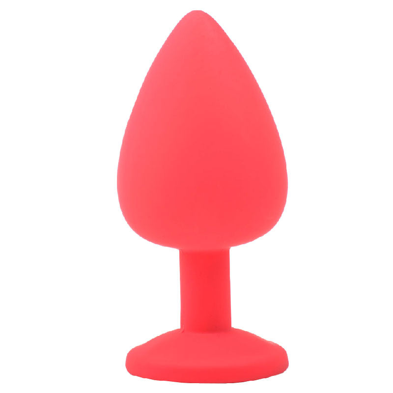 Large Red Jewelled Silicone Butt Plug – Explore Enhanced Intimacy | Discreet UK Shipping