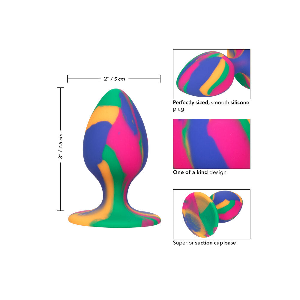 Cheeky Medium Tie Dye Butt Plug – Explore Enhanced Intimacy | Discreet UK Shipping