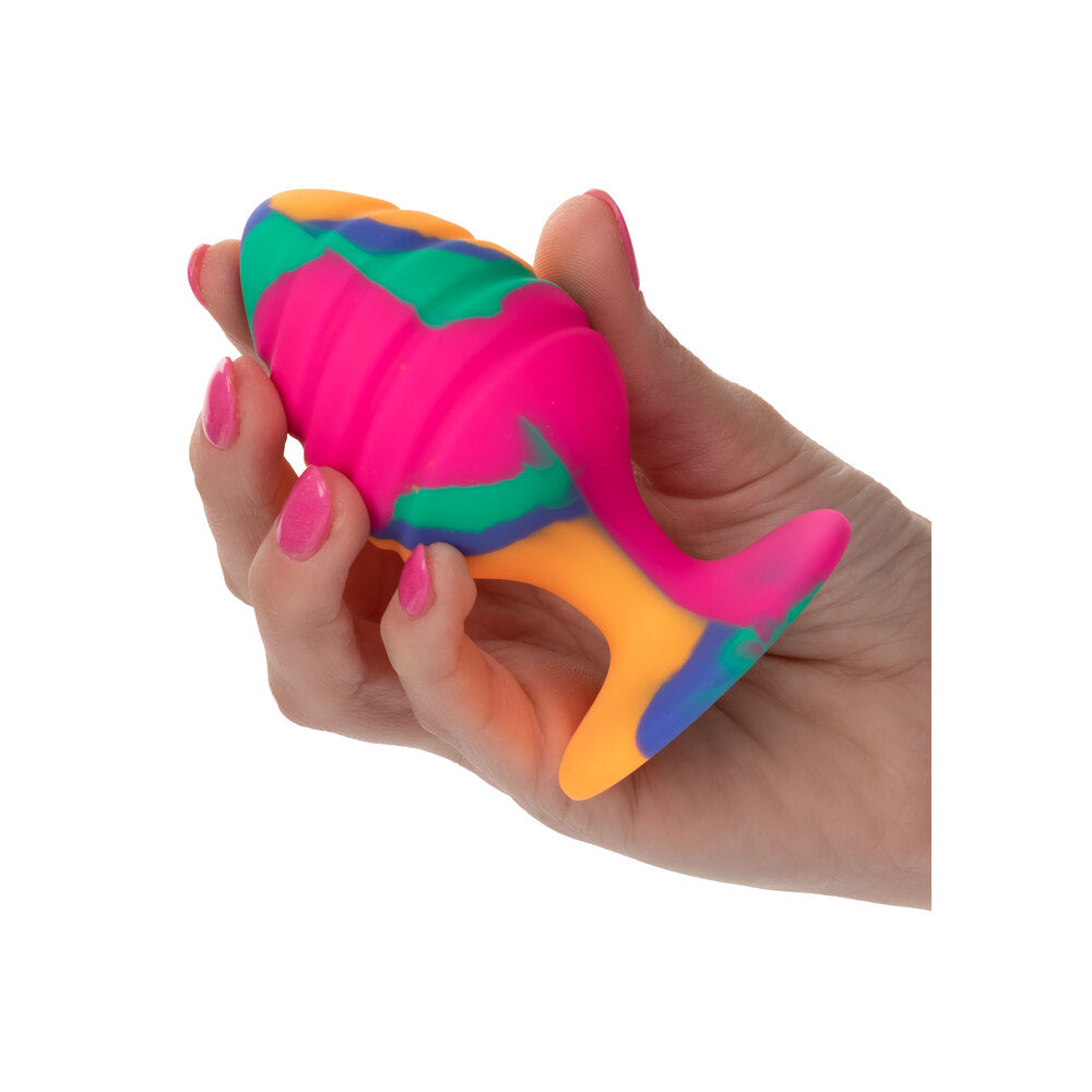 Cheeky Large Swirl Tie Dye Butt Plug – Explore Enhanced Intimacy | Discreet UK Shipping
